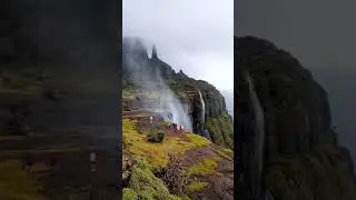 Reverse Waterfall. Naneghat Pune Maharashtra
