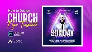 Social Media Church Flyer Design Freepik/Graphic River (Photoshop Tutorial)