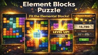 Element Blocks Puzzle Gameplay | Classic Block Grid Brain Challenge 🧠🧩