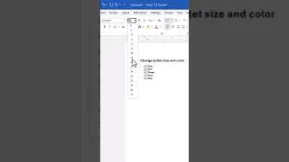 Change Bullet Size & Color in MS Word - Quick Tip! #wordtipsandtricks #microsoftword