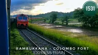 Train No. 1531 Rambukkana - Colombo Fort Express Train meets near to Ambepussa. (Class S11)