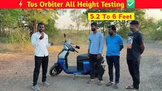 ⚡Tvs Orbiter Height Testing Real Life | Orbiter electric scooter Real life | Ev auto gyan 