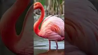 Flamingo Love in the Quiet Twilight#trending#animals#Dance of ❤#viralvideo#shorts