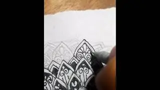 Flute in mandala design #diy #shortvideo #drawing #krishna #shorts