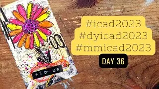 Day 36 | #icad2023 | #dyi2023 | #mmicad2023 | Mixed Media Index Card A Day | #flightyrambler | #icad