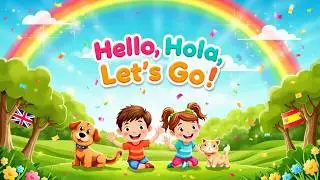 Hello, Hola, Let&rsquo;s Go! 🌈 | Fun Bilingual Song for Kids (English & Spanish Learning)