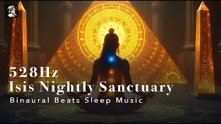 528Hz Isis Nightly Sanctuary | Binaural Beats Sleep Music