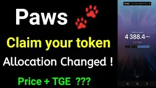 Paws Airdrop Claim tokens | Paws Allocation Checker | Paws Price Prediction | Paws New Update
