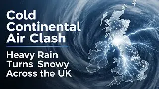 Cold Continental Air Clash: Heavy Rain Turns Snowy Across the UK from Jan 26#UKWeather#SnowAlert