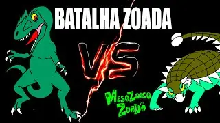 BATALHA ZOADA - GIGANOTOSSAURO VS ANQUILOSSAURO: QUEM VENCE? - MESOZOICO ZOADO #batalhazoada #shorts