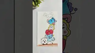 BT21 drawing /cute BT21 painting