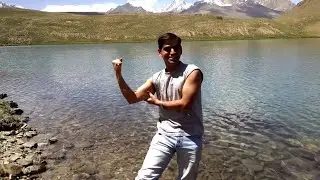 Swimming at Chandra Taal Lake, Spiti