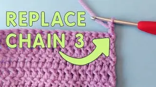 Skip Ch 3: Standing Stitch to Start a Double Crochet Row
