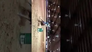 Barrel racing wreck
