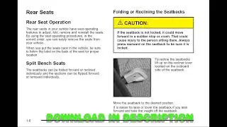 Pontiac Aztek 2001-2005 Owner's Manual PDF English | SUV User Guide Download
