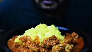 ASMR EATING KAPPA AND SPICY CHICKEN CURRY