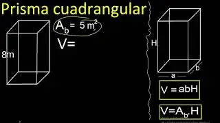 Volumen de un Prisma cuadrangular , formula
