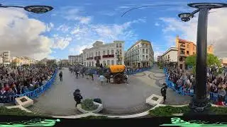 Llegada de las Reatas y Mulillas a la plaza de España · Romería 2024 Tomelloso🎬360º