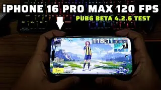 120 FPS IN IPHONE 16 PRO MAX PUBG TEST WITH FPS METER / HEATING LAG TEST #120fps #bgmitest #16promax