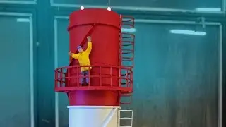 Manufacturing of a scale model of the plant