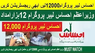 Ehsaas Labour Program (New Registration open) How to apply pm ehsaas labour program