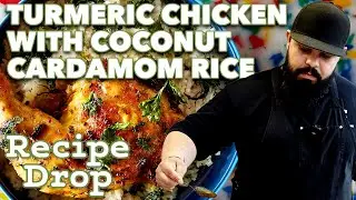 Tender Turmeric Roast Chicken with Cardamom-Coconut Jasmine Rice | Recipe Drop | Food52