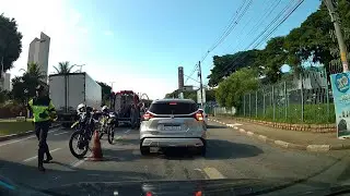 Dirigindo da FITO zona norte até Praça do Salgado em Osasco/SP, com acidente na via