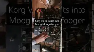 quick beat with the #korg #volca #beats  #Moogerfooger #lowpass #filter #moog #yamaha #spx90