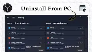 How to uninstall OBS Studio on Windows