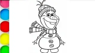 How to draw Olaf from Frozen, Olaf drawing, Frozen movie colouring pages, Frozen cartoon drawing #14
