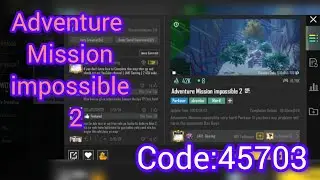BGMI Adventure Mission Impossible 2😱WOW🔥Mode Hard Parkour Map Code 45703 | Full Solve