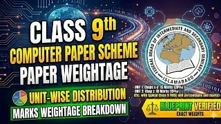 FBISE 9th Computer  Paper ,scheme Weitage  Past Papers  |Computer NBF Book Paper 2026|Formativ