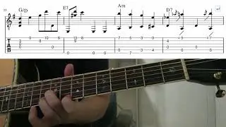 All I Want For Christmas Is You - Easy Fingerstyle Guitar Playthough Tutorial Lesson With Tabs