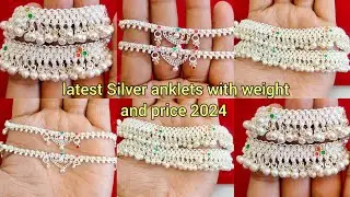 latest Silver anklets for kids with weight and price 2024/Silver new anklets with price 2024