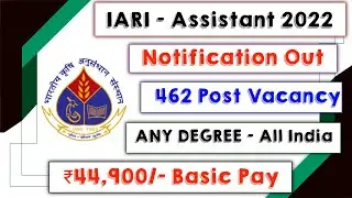 IARI Assistant 2022 Notification Out