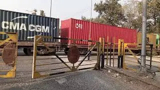 Dual Locomotive Power Pakistan Railways Train Spotting at Shami Road Lahore Crossing