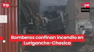 Incendio en almac&eacute;n de reciclaje en Lurigancho-Chosica: bomberos logran confinar el fuego