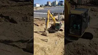 Excavator cutting slope protection