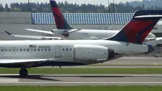 Delta Air Lines N918DH MD-90 Takeoff Portland Airport (PDX)