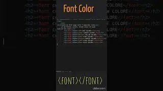 HTML FONT COLORING USING FONT TAG #shorts #webdevelopment  #technology