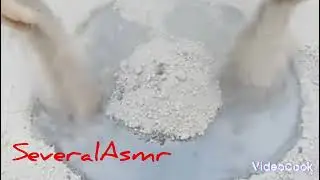 Cement pure crumbled in water volcano sparkling sound. Asmr relaxing for sleeping.😴#SeveralAsmr