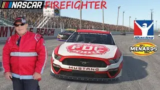 NASCAR Firefighter behind the wheel at MYRTLE BEACH