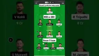 RCB VS SRH DREAM11 PREDICTION! RCB vs SRH Dream11 Team l Dream11 of today match #dream11 #ipl2023