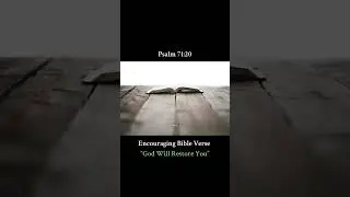 Encouraging Bible Verse.Psalm 71:20 &ldquo;God Will Restore You&rdquo; #bible #bibleverse #biblestudy #scripture