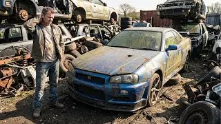 ASMR Car Restoration Full Rebuild of Nissan Skyline GT-R R34 1999 from Abandoned Condition to New