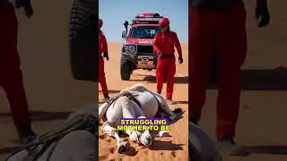 White pregnant camel rescued by a rescueteam #humanity #camel #treatment #animals #pregnant
