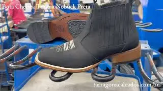 Bota Chelsea Texana Nobuck Preta