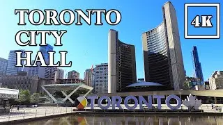 [4K HD] TORONTO CITY HALL + UNIVERSITY AVE - Downtown Relaxing Summer Day Walk 2020 토론토 / トロント