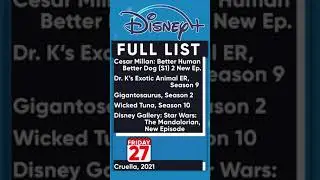 This Week Disney Plus Full List of Premieres (08/22 - 08/28) #shorts