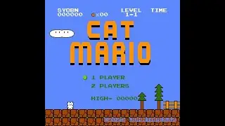 Cat Mario NES (SMB1 Hack) (NES) (Longplay)